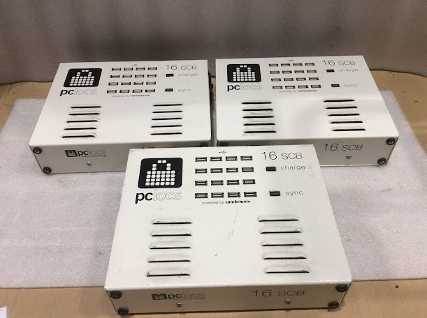 LocknCharge 16 SCB Sync Charge Stations (Lot of 3)