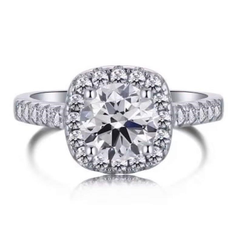 1.5ct Round Simulated Diamond 925 Sterling Silver Ring - Size 7
