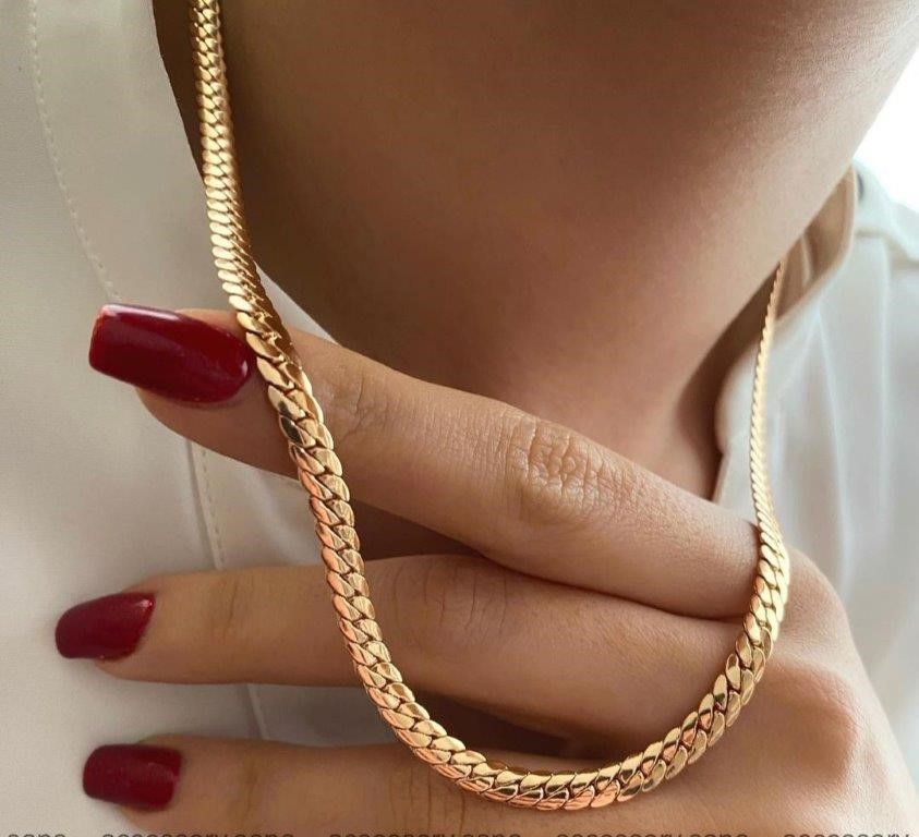 18KGold Filled /Italy Stamped Yellow Snake Chain -50CM-4MM-Bonus Gift