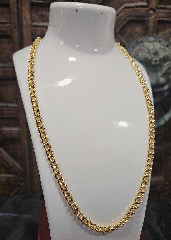 18KGold Filled /Italy Stamped Yellow Chain -50CM-4MM-Bonus Gift