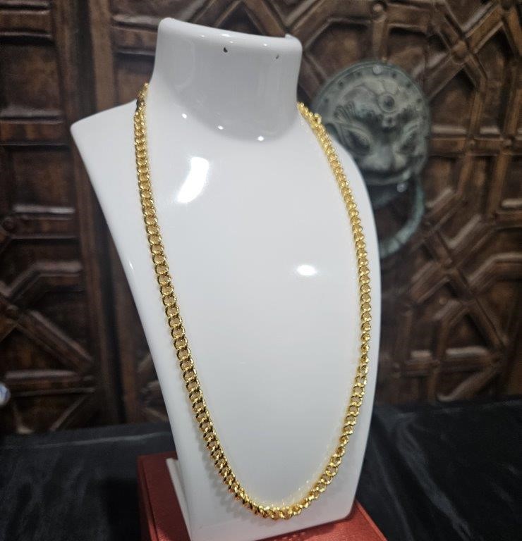 18KGold Filled /Italy Stamped Yellow Chain -50CM-4MM-Bonus Gift