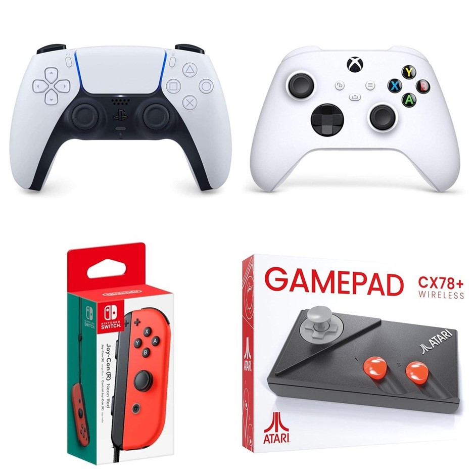 4 x Wireless Controllers. 1 x PLAYSTATION DualSense Controller White. 1 x X