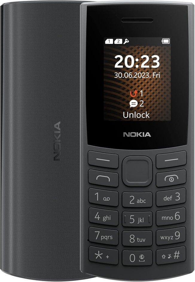 5 x NOKIA 105 4G TA-1546 DS Charcoal. NB: Minor Use, Missing ALL Acessories