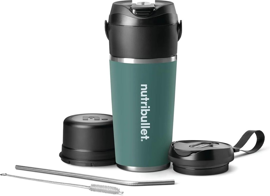 NUTRIBULLET Flip, USB-C Rechargeable Portable Blender with Insulated Stainl