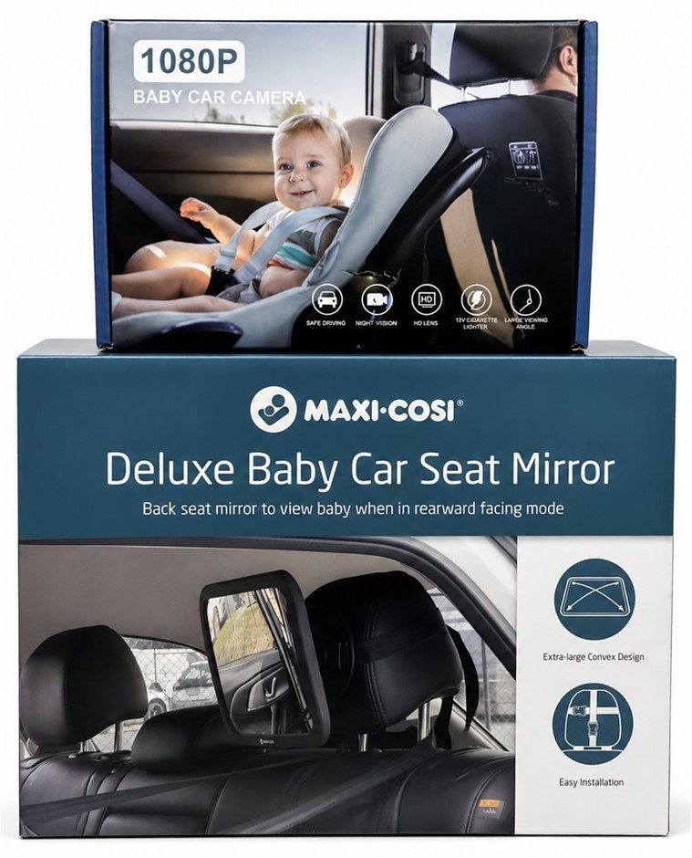 BABY CAR Mirror Camera Monitor with HD Night Vision, 4.3inches + MAXI-COSI