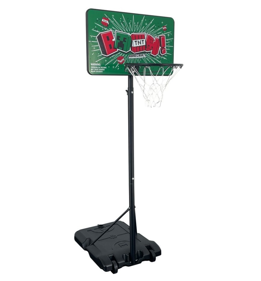 MINECRAFT Junior Basketball Hoop Stand, Junior Size (38cm Rim Diameter, 75c