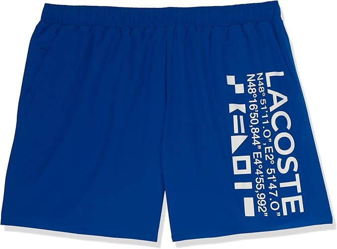LACOSTE Men's Active Sailing Swim Short, Size S, Blue, MH0044. Buyers Note