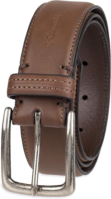 COLUMBIA Men's Big & Tall Trinity 1 3/8 in. Feather Edge Belt, Brown, 46 (E