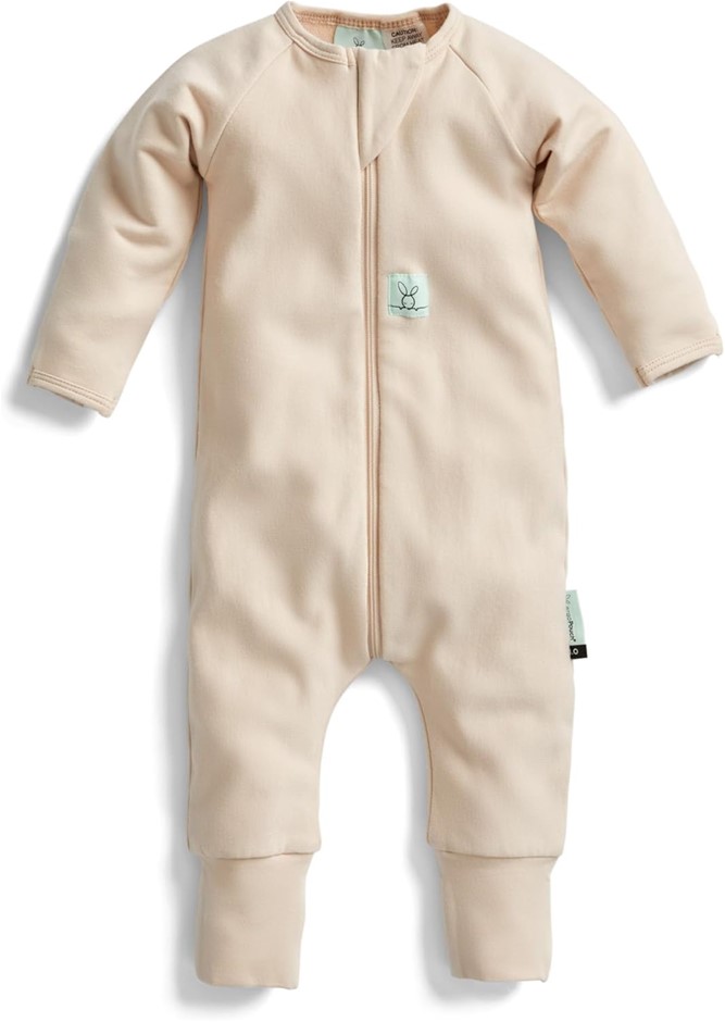 ERGOPOUCH 1.0 TOG Organic Cotton Long Sleeve Layer, 6-12 Months, Vanilla Pr