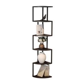 Corner Floor Bookshelf Display Rack