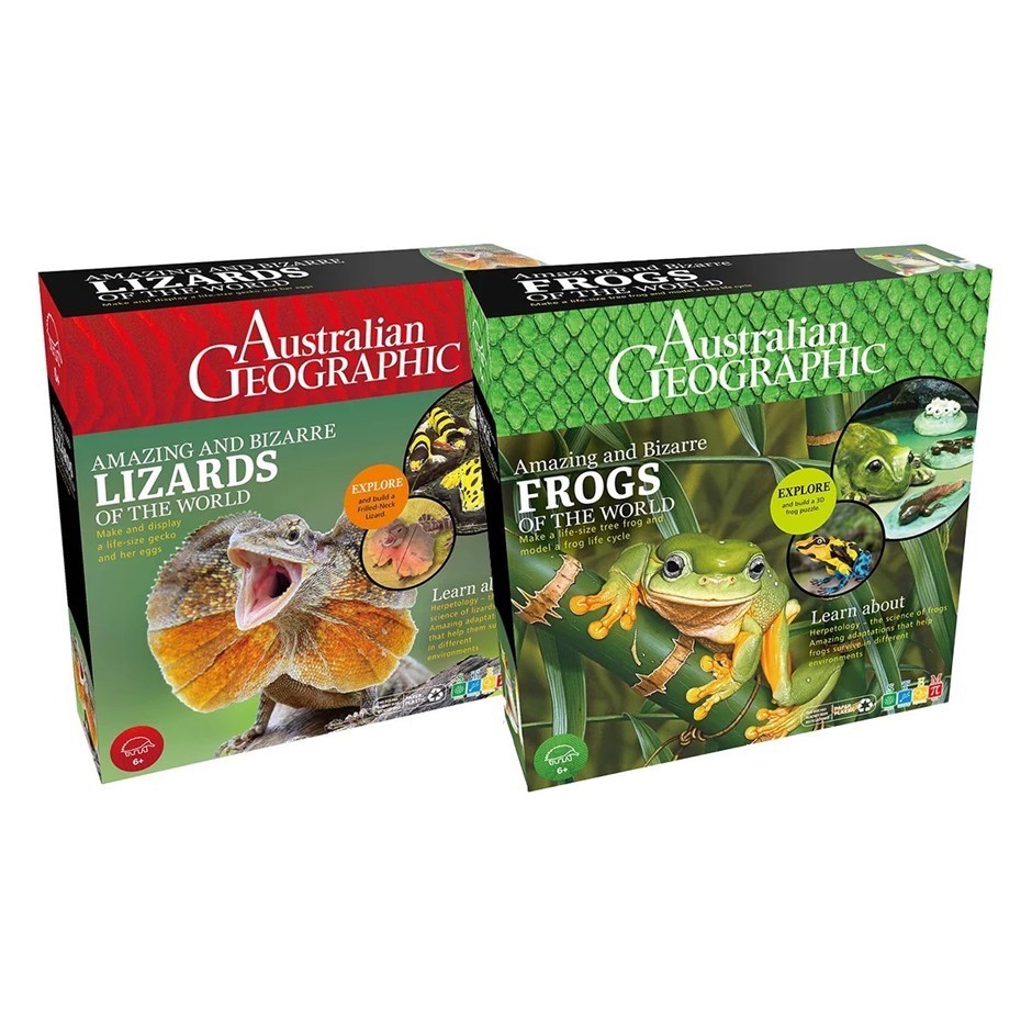 Australian Geographic Extreme Animals Kit 2 Packs Lizards/Frogs NB: damaged