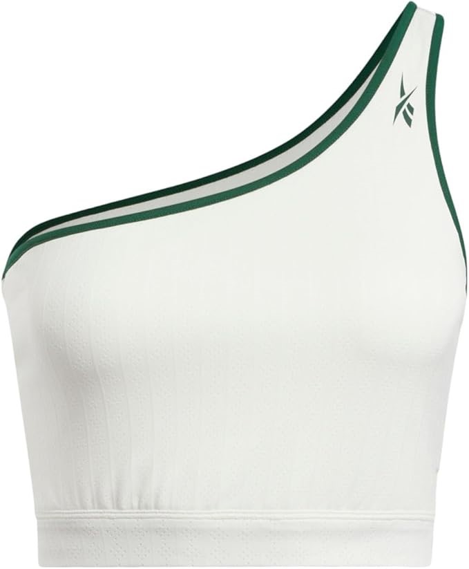 REEBOK Women's CL Q2 CS ASYM Bralette, Size S, Chalk, 100075524. RRP: $55.