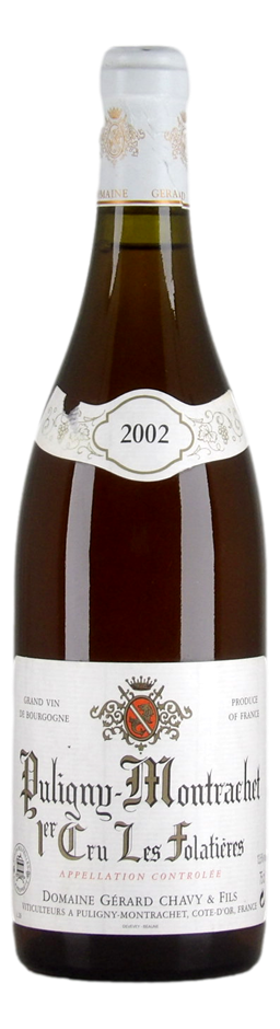 Dom Gerard Chavy & Fils 1er Cru Les Folatieres Puligny Mon 2002 (1x 750mL)