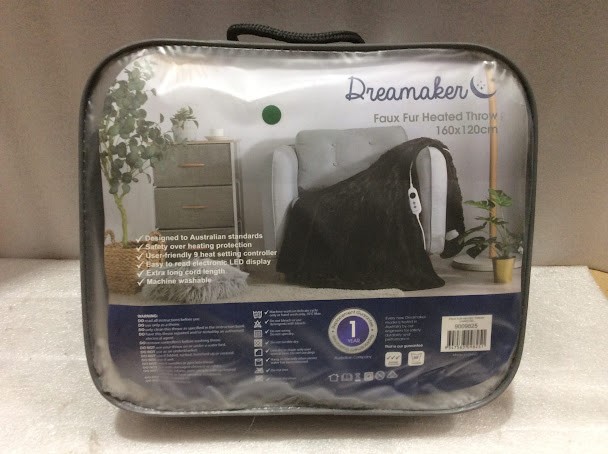 Dreamaker 9009825 Faux Fur Heated Throw Blanket (160x120cm)