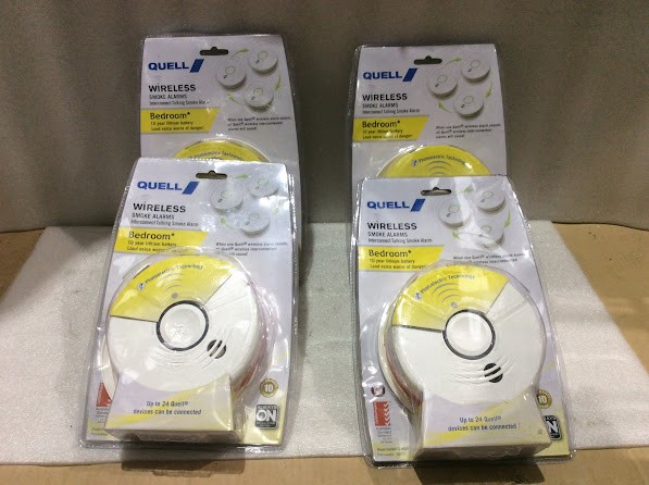 Quell Wireless Smoke Alarms - New (Lot of 4)