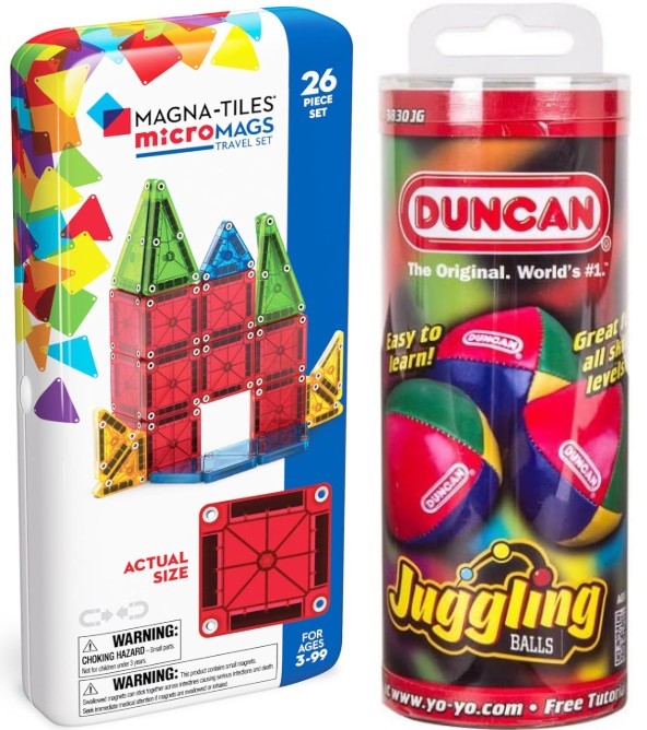 BUNDLE of Duncan 3830JG Juggling Balls x Magna-Tiles microMAGS 26-Piece Mag