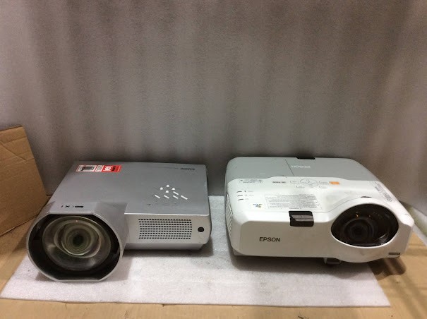 Epson EB-435W&Sanyo PLC-WXL46A LCD Projectors (Lot of 2)