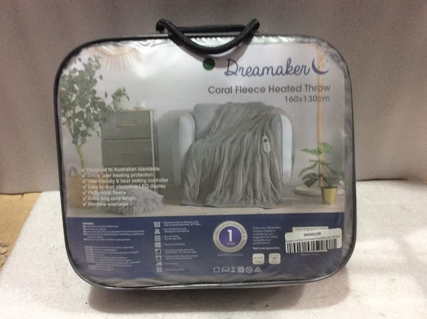 Dreamaker 9009822R Coral Fleece Heated Throw Blanket (160x130cm)