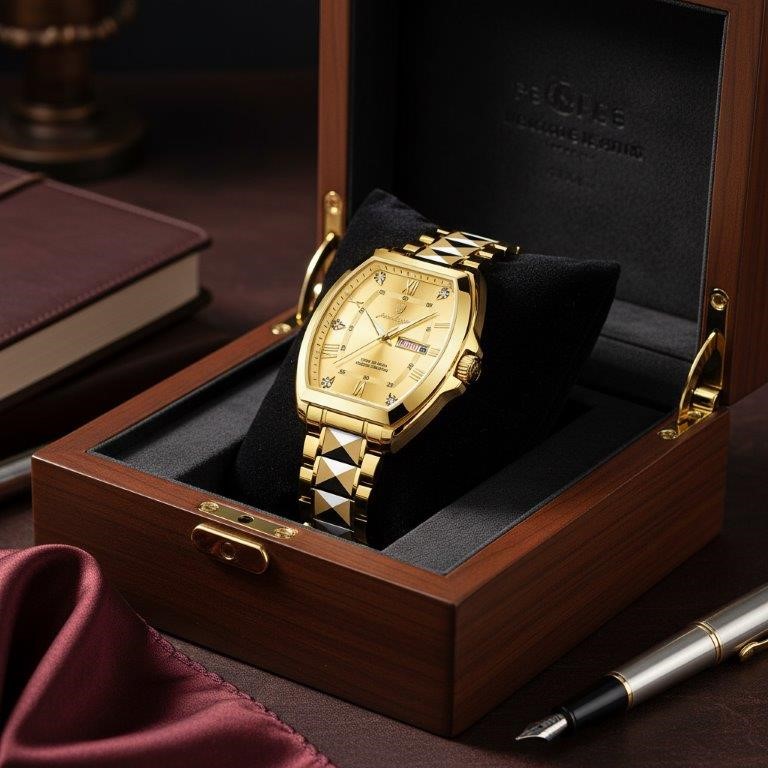 High Quality Simulated Diamond Men's Poedagar Watch-include box original