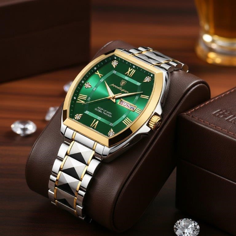 High Quality Simulated Diamond Men's Poedagar Watch-include box original
