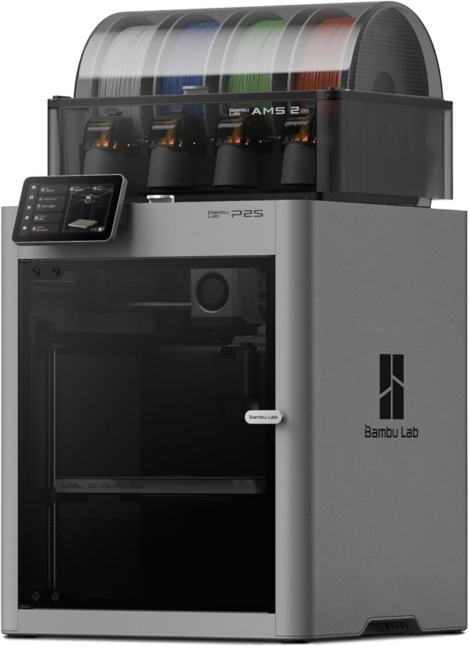BAMBU LAB P2S Combo, P2S 3D Printer and AMS 2 Pro, 600 mm/s High-Speed Core