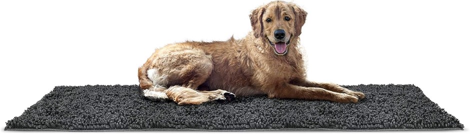 FURHAVEN XXL Runner Pet Door Mat Muddy Paws Absorbent Chenille Shammy Rug,