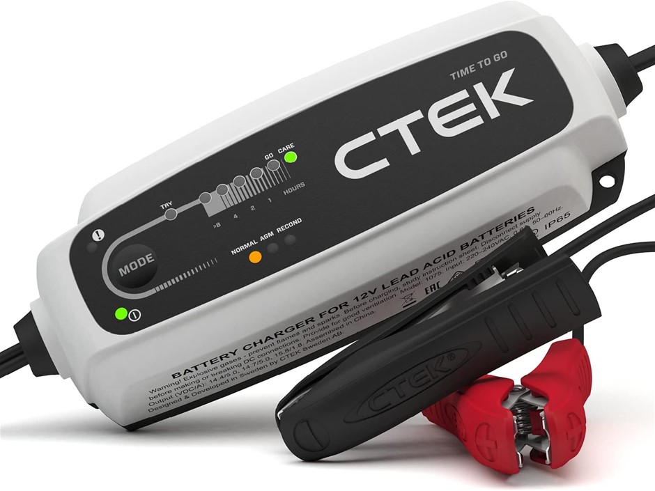 CTEK CT5 TIME to GO, Battery Charger 12V, Battery Tender Charger, Battery M