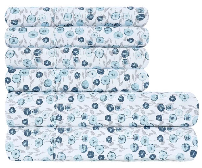 SOUTHPOINT Sheet Set Queen, 6 Piece, Valerie Floral. N.B: 1 x pillowcase &