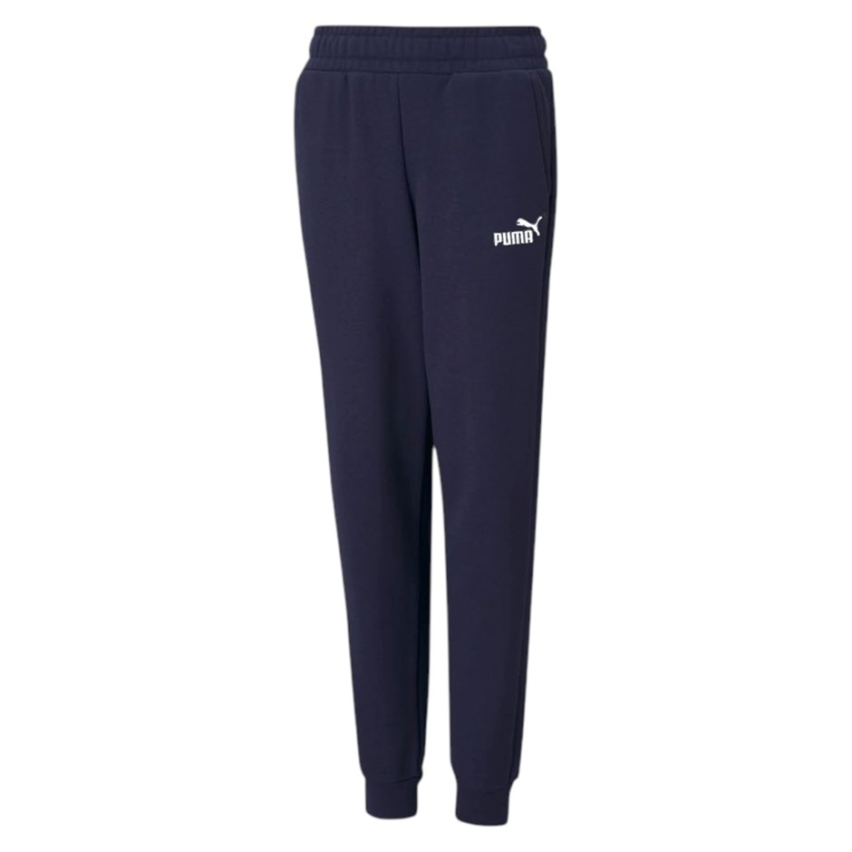 PUMA Fleece Embroidered Pant, Size M, Navy (16). NB: tear along seam at bac
