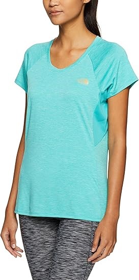 THE NORTH FACE Women's Ambition Short Sleeve Tee, Small, Vistula Blue Heath