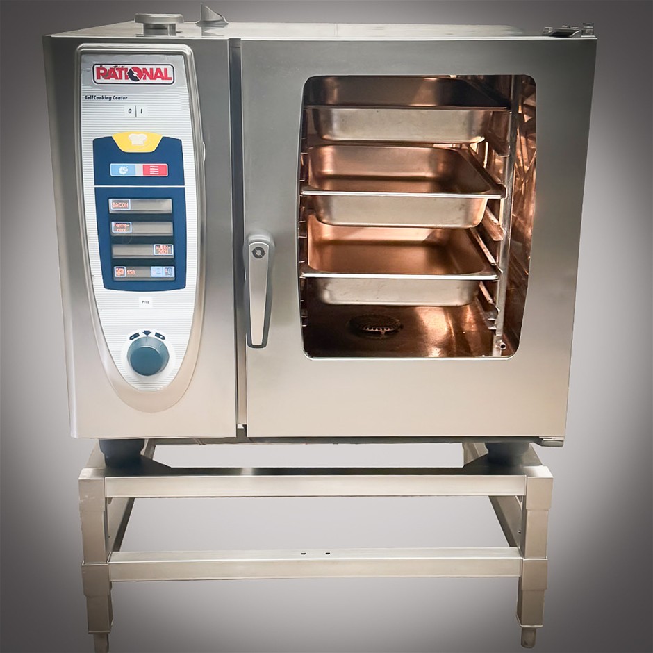 Rational Electric Self Cooking Centre 6 Tray Combi Oven With Stand