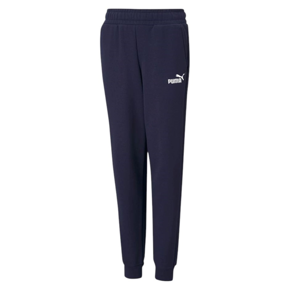 PUMA Fleece Embroidered Pant, Size M, Navy (16). NB: tear along seam at bac