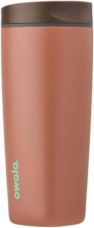 Owala SmoothSip Slider Insulated Stainless Steel Coffee Tumbler, Reusable I