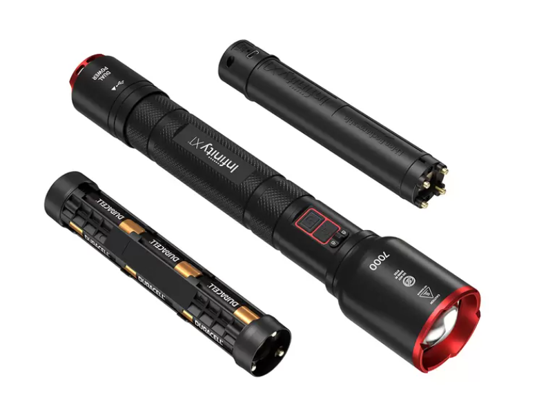 INFINITY X1 7000 Lumen Dual Power Rechargeable Flashlight NB: unit only