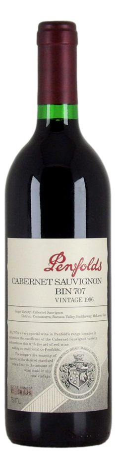 Penfolds 707 Cabernet Sauvignon 1996 (1x 750mL), Aust