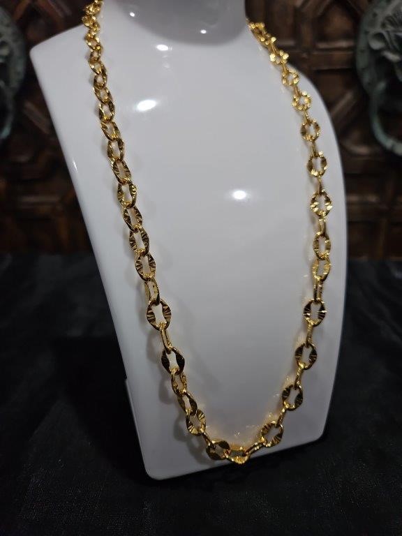 22K/Italy Gold Filled Chain(stamped 22K/Italy)Warranty Quality-50cm-Bonus
