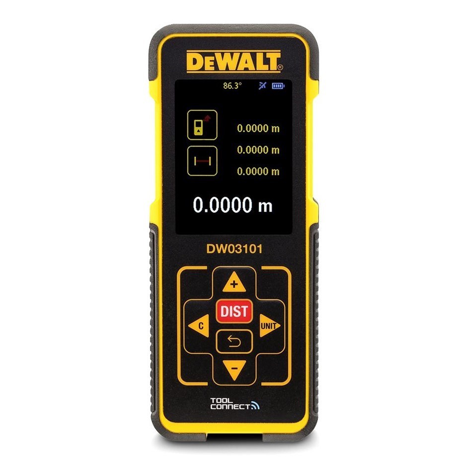 DeWALT 100M Tool Connect Laser Distance Measurer. NB: Minor use & Not in Or