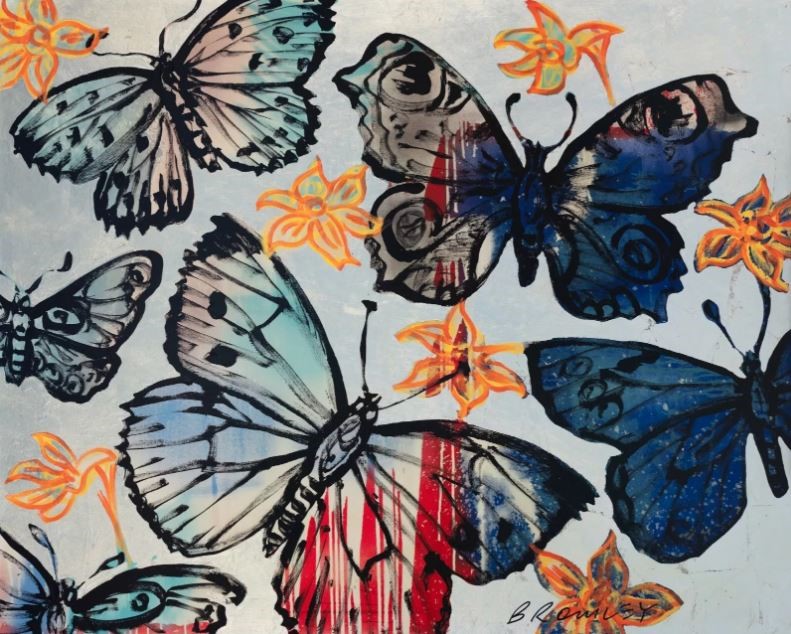 DAVID BROMLEY (1960 - ) - Butterflies III
