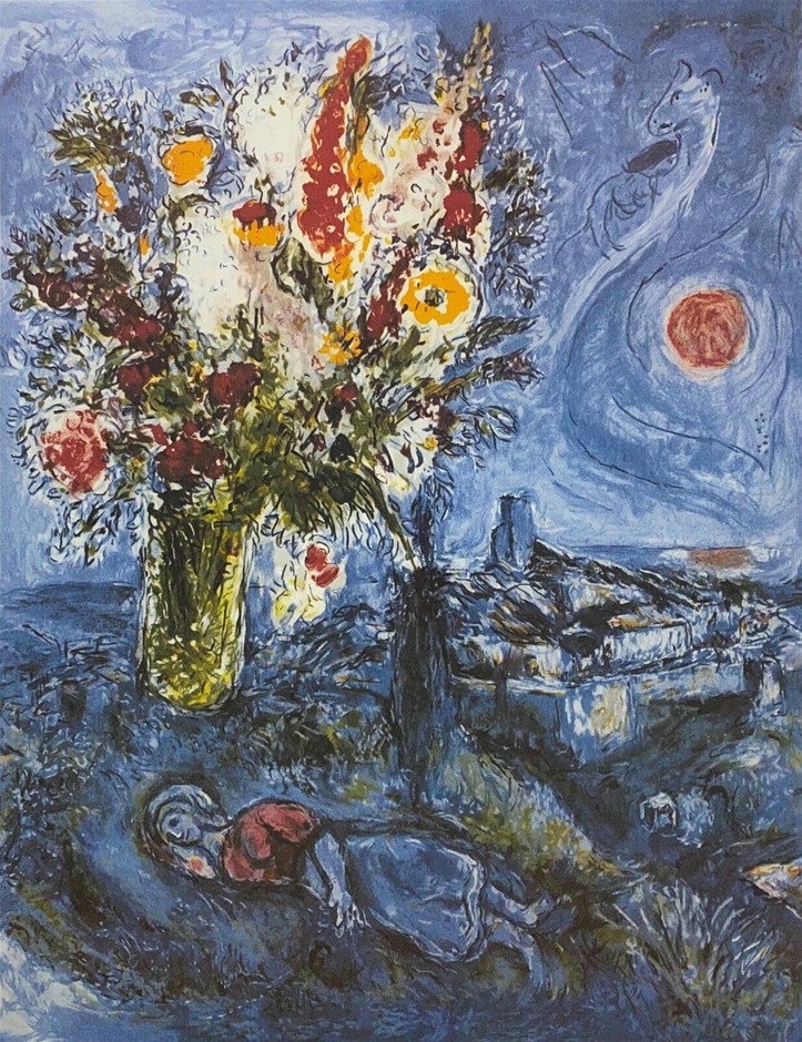 MARC CHAGALL (1887-1985) - La Dormeuse Aux Fleurs