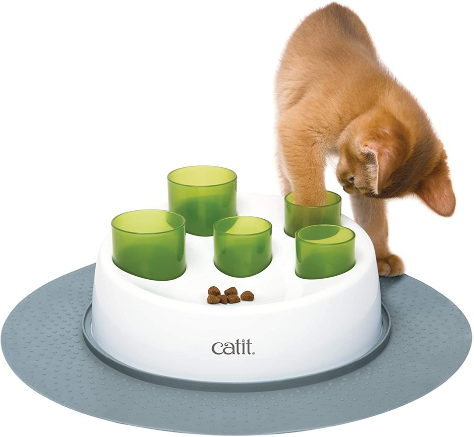 CATIT Food Digger, BPA-Free, 14.5 x 24.1 x 24.1cm, White/ Green.