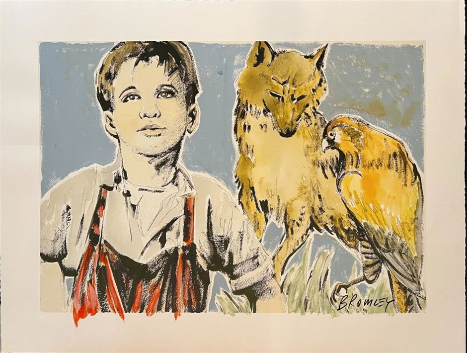 DAVID BROMLEY (1960 - ) - Boy and Wolf
