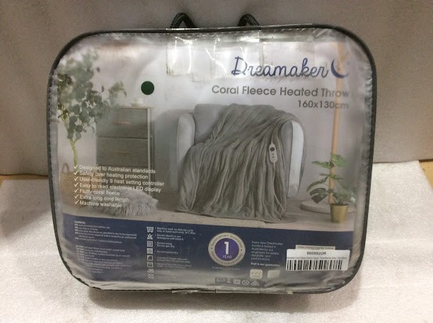 Dreamaker 9009822R Coral Fleece Heated Throw Blanket (160x130cm)