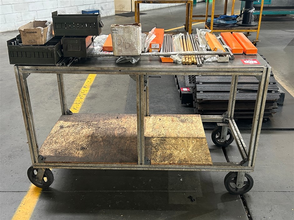 Steel Fabricated Trolley Including Qty of Assorted Ejector Pins