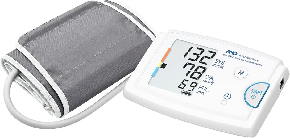 A&D Medical UA-789XL Upper Arm Blood Pressure Monitor, 60 Memory with Avera
