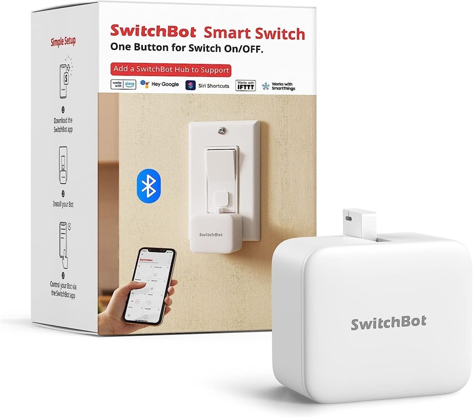 SWITCHBOT Smart Switch Button Pusher (White). NB: Minor Use, Untested.