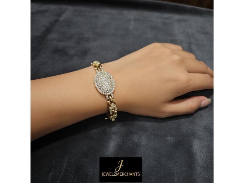 18K/Italy Gold Filled Bracelet -(stamped 18K/Italy)-Warranty Quality