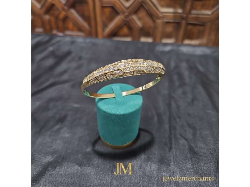 18K/Italy Gold Filled Bangle -(stamped 18K/Italy)-Warranty Quality