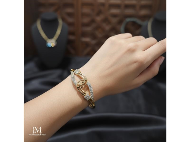 18K/Italy Gold Filled Bangle -(stamped 18K/Italy)-Warranty Quality