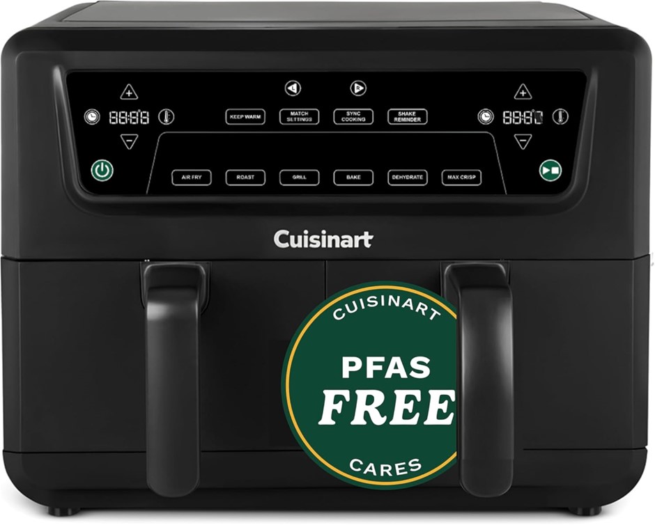 CUISINART XXL10.4L Air Fryer with 2 x 5.2L Drawers. NB: Minor Use.
