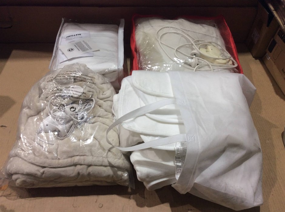 Heller / Generic Electric Blanket & Heated Throw Bundle (Lot of 4)